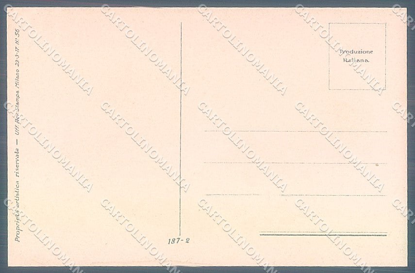 Artist Signed Terzi Glamour Fashion Lady Hat serie 187-2 postcard HR3916 – retro
