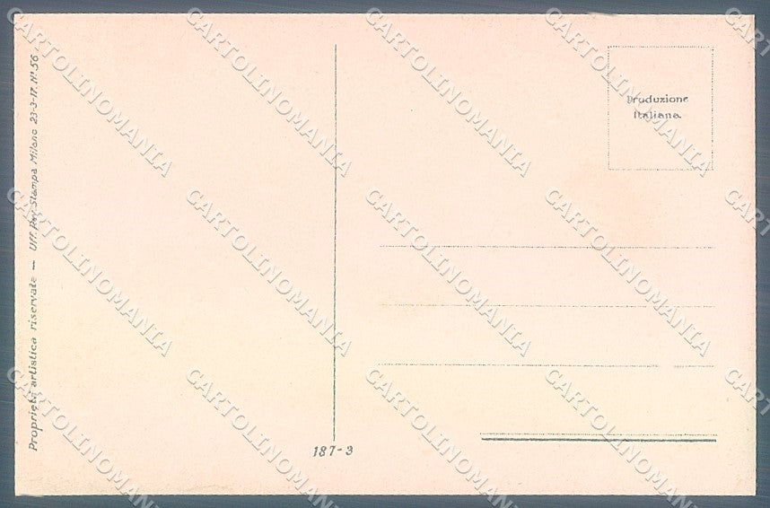 Artist Signed Terzi Glamour Fashion Lady Hat serie 187-3 postcard HR3917 – retro