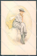 Artist Signed Terzi Fashion Lady Hat TRACES OF DAMP serie 187-6 pc HR3920 – fronte
