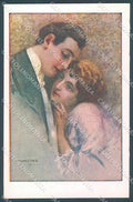 Artist Signed Monestier Lady Romantic Couple serie 874 postcard HR3937 – fronte