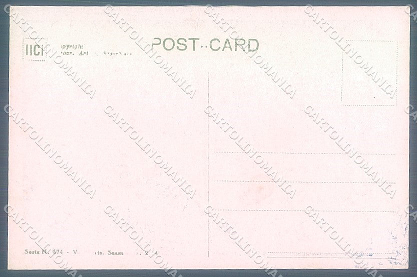 Artist Signed Monestier Lady Romantic Couple serie 874 postcard HR3938 – retro