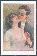 Artist Signed Monestier Lady Romantic Couple serie 874 postcard HR3939 – fronte