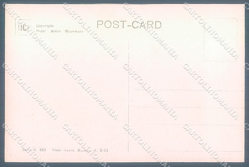 Artist Signed Monestier Lady Hairstyle Ivy serie 883 postcard HR3958 – retro