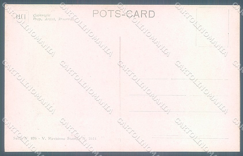 Artist Signed Monestier Lady Hairstyle Rose serie 876 postcard HR3959 – retro