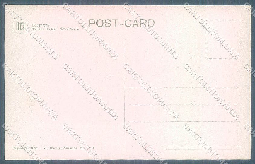 Artist Signed Monestier Lady Hairstyle Rose serie 876 postcard HR3960 – retro
