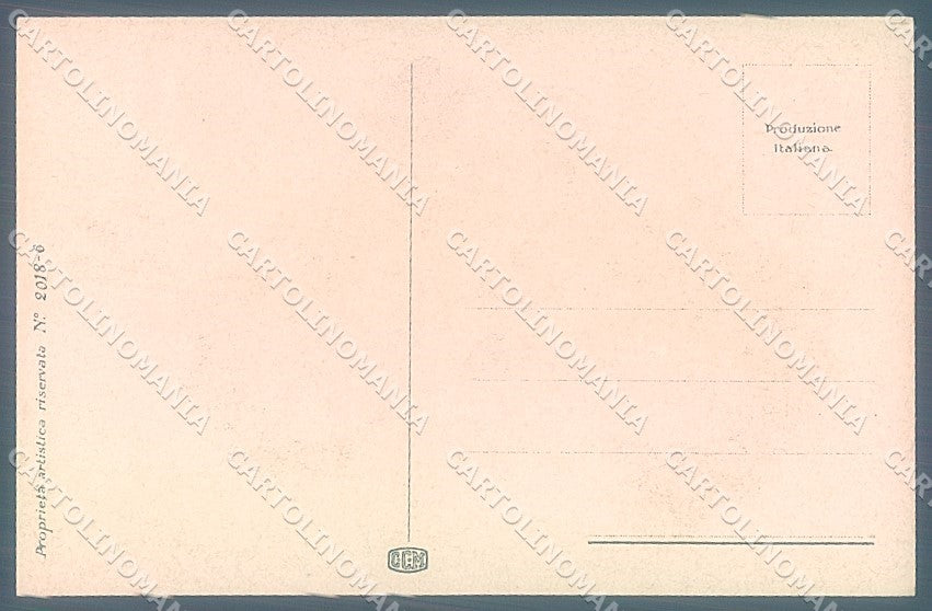 Artist Signed Metlicovitz Lady Geranium serie 2018-6 postcard HR3974 – retro