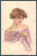 Artist Signed Metlicovitz Glamour Fashion Lady serie 242-2 postcard HR3976 – fronte