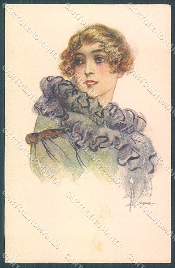 Artist Signed Metlicovitz Glamour Fashion Lady serie 242-5 postcard HR3979 – fronte