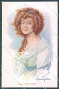 Artist Signed San Marco Lady Hairstyle serie 2108-2 postcard HR3994 – fronte