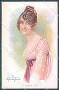 Artist Signed San Marco Lady Hairstyle serie 2108-4 postcard HR3996 – fronte