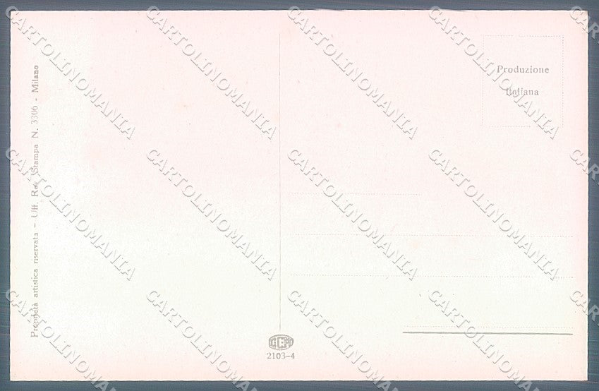 Artist Signed San Marco Lady Hairstyle serie 2108-4 postcard HR3996 – retro