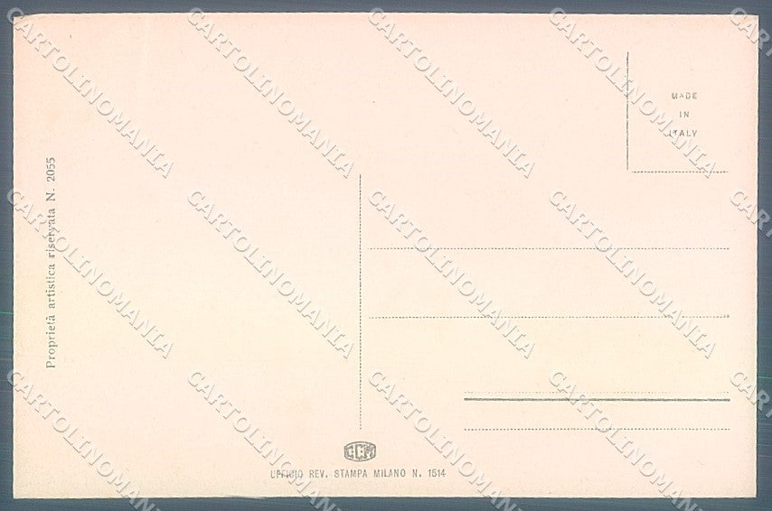 Artist Signed San Marco Lady Romantic Couple Dance serie 2055 postcard HR4007 – retro