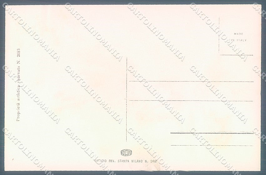 Artist Signed San Marco Lady Swing serie 2083 postcard HR4018 – retro