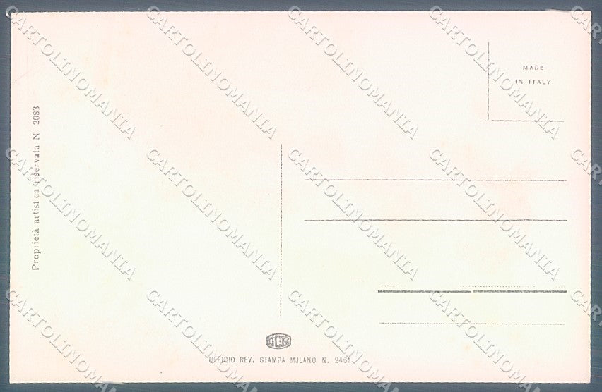 Artist Signed San Marco Lady Boat Trieste serie 2083 postcard HR4022 – retro