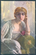 Artist Signed Spotti Lady Actress Lyda Borelli serie 115 postcard HR4043 – fronte