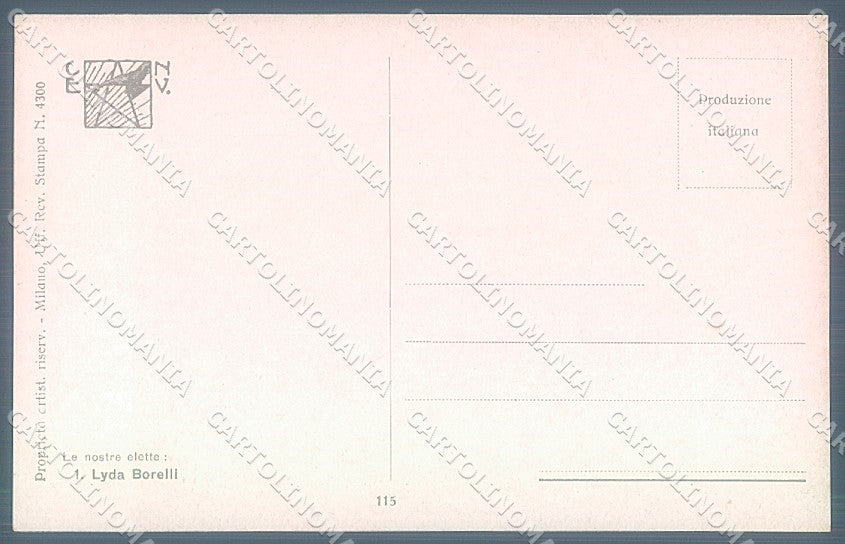 Artist Signed Spotti Lady Actress Lyda Borelli serie 115 postcard HR4043 – retro