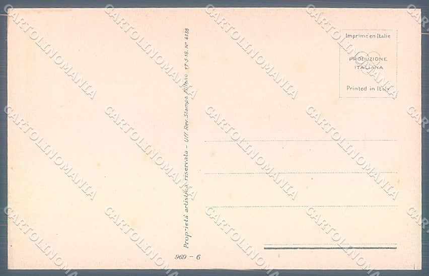 Artist Signed Miliotti Glamour Fashion Lady Hat serie 969-6 postcard HR4058 – retro