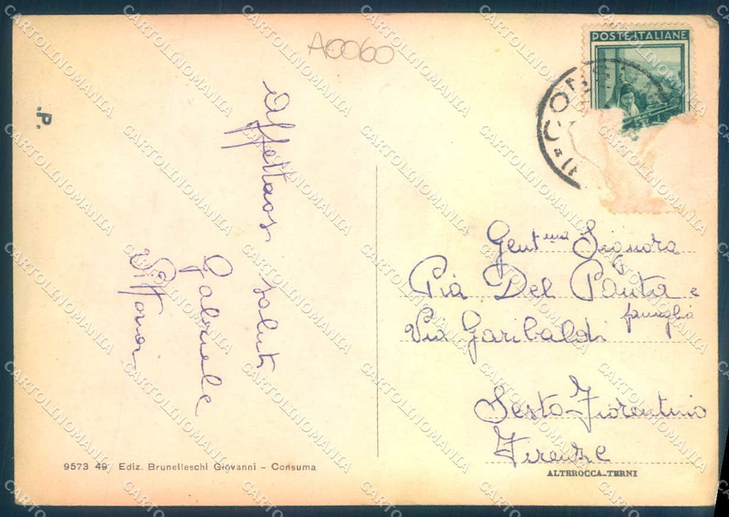 Firenze Consuma Panorama Alterocca 9573-49 FG cartolina JK0016 – retro