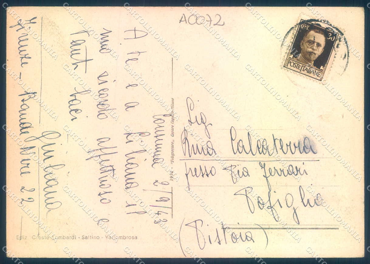 Firenze Consuma Panorama PIEGHINA FG cartolina JK0023 – retro