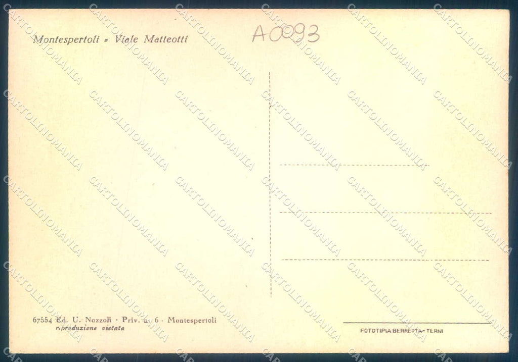 Firenze Montespertoli Viale Matteotti FG cartolina JK0026 – retro