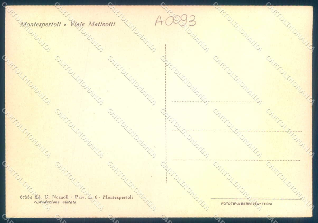 Firenze Montespertoli Viale Matteotti FG cartolina JK0026 – retro