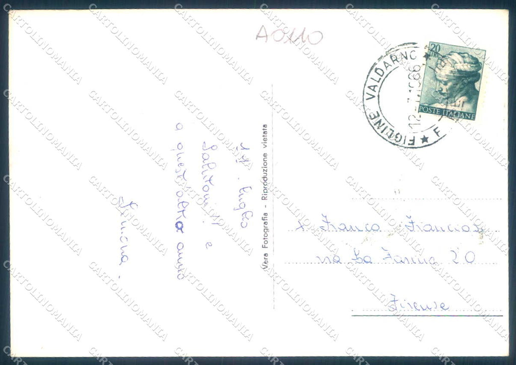 Firenze Figline Valdarno Panorama PIEGHINE Foto FG cartolina JK0033 – retro