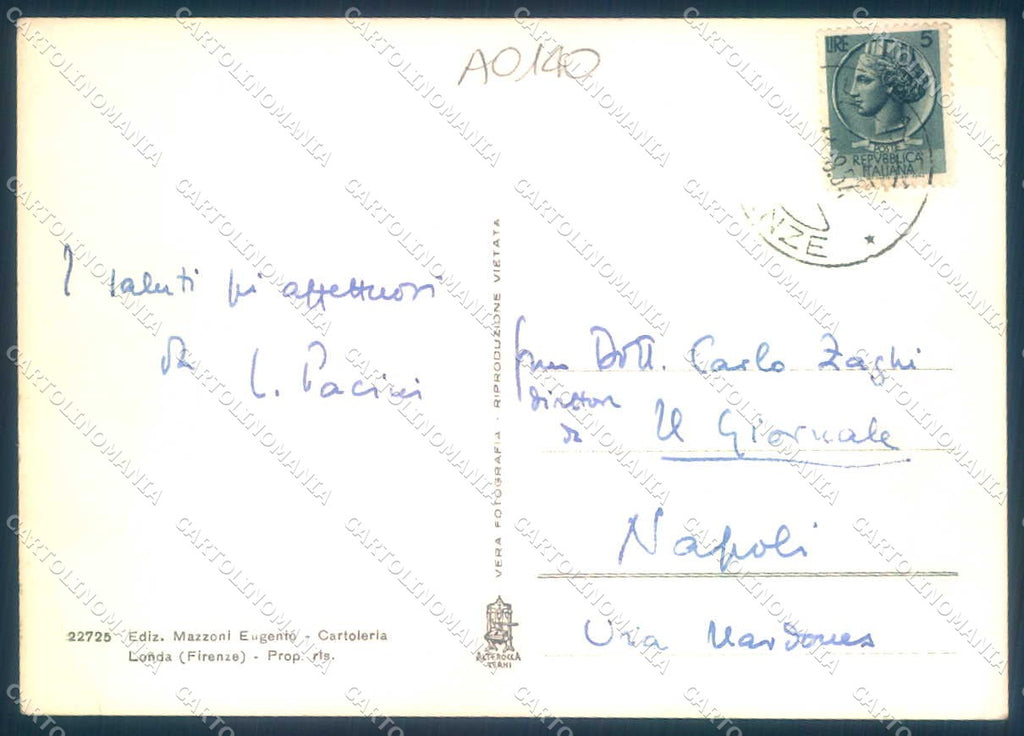 Firenze Londa Panorama Alterocca 22725 PIEGHINE Foto FG cartolina JK0040 – retro