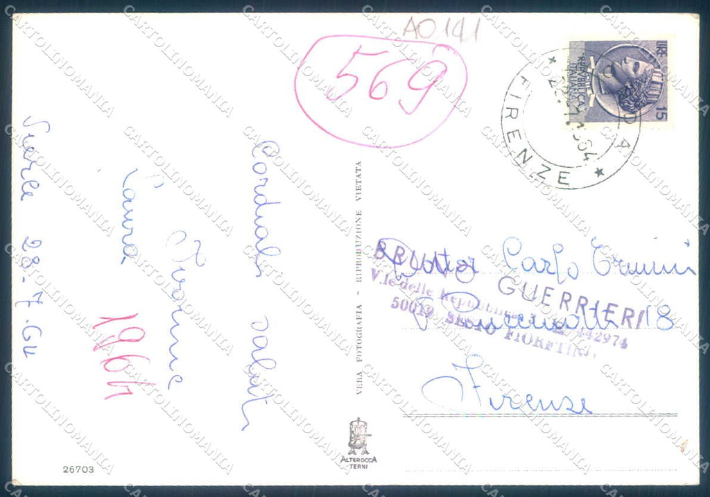 Firenze Londa Panorama Alterocca 26703 Foto FG cartolina JK0041 – retro