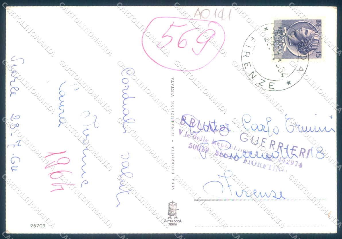 Firenze Londa Panorama Alterocca 26703 Foto FG cartolina JK0041 – retro