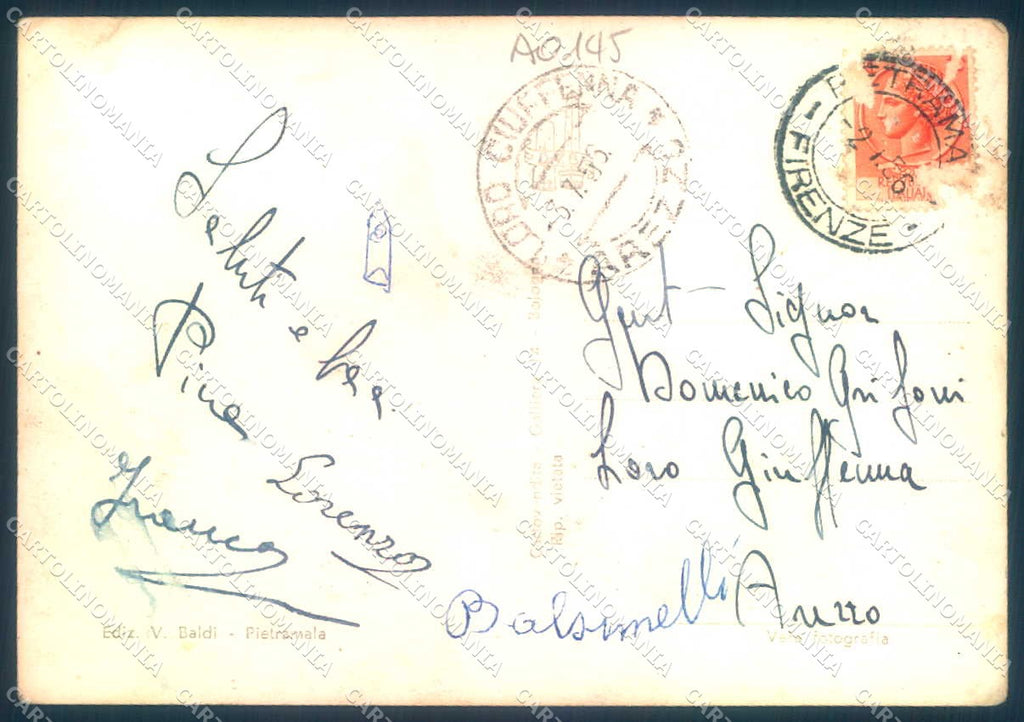 Firenze Firenzuola Pietramala Foto FG cartolina JK0042 – retro