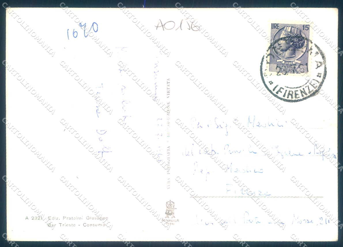 Firenze Consuma Chiesa Alterocca 2321 saluti da Foto FG cartolina JK0045 – retro