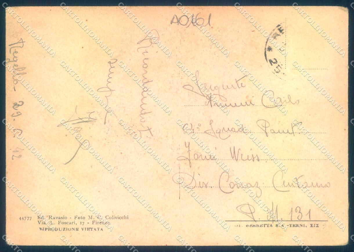 Firenze Reggello FG cartolina JK0048 – retro