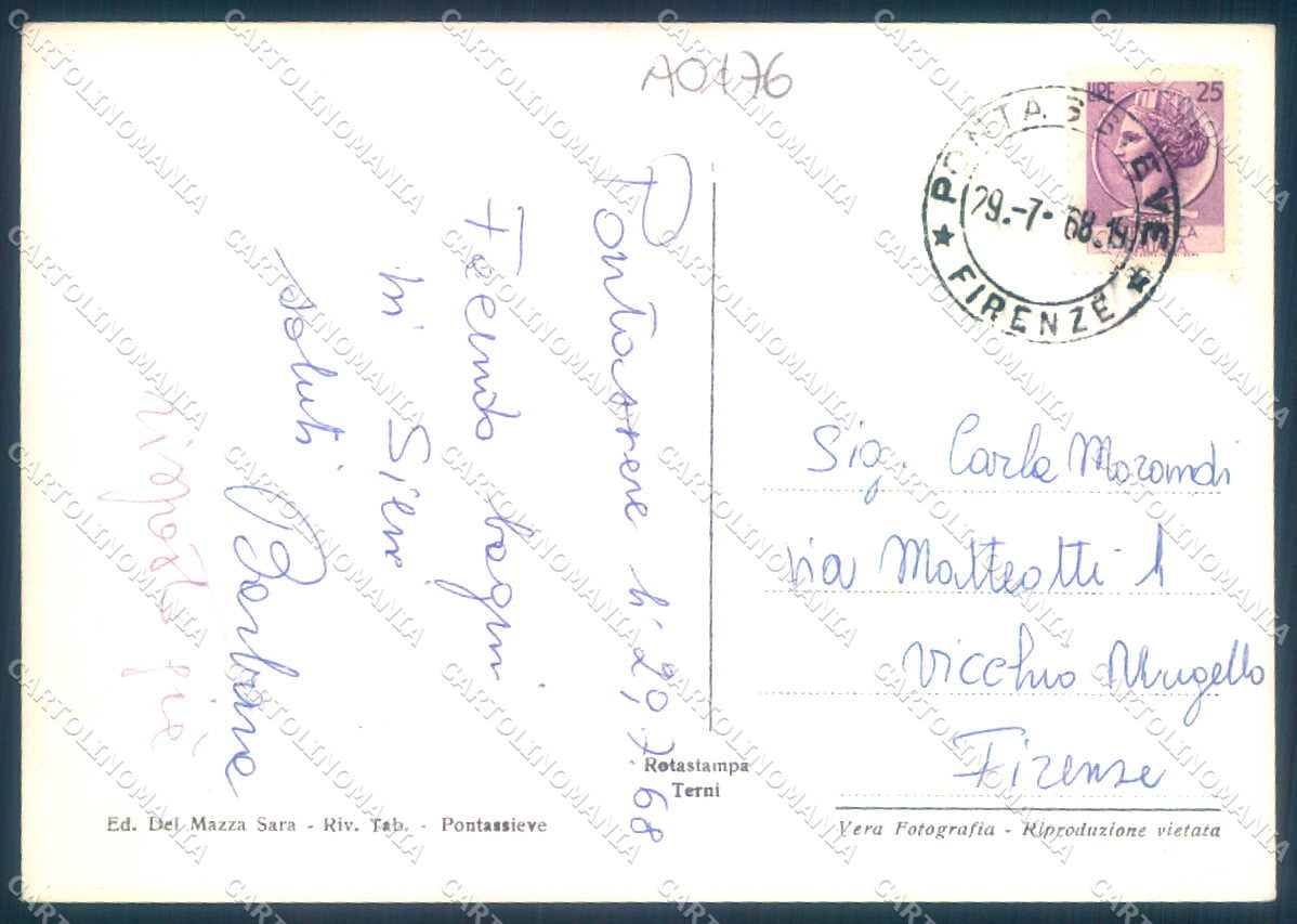 Firenze Pontassieve Ponte Arno FG cartolina JK0051 – retro