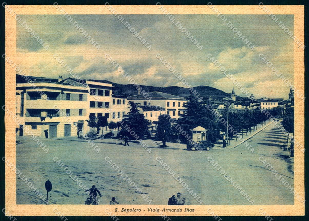 Arezzo San Sepolcro Viale Armando Diaz FG cartolina JK0054 – fronte