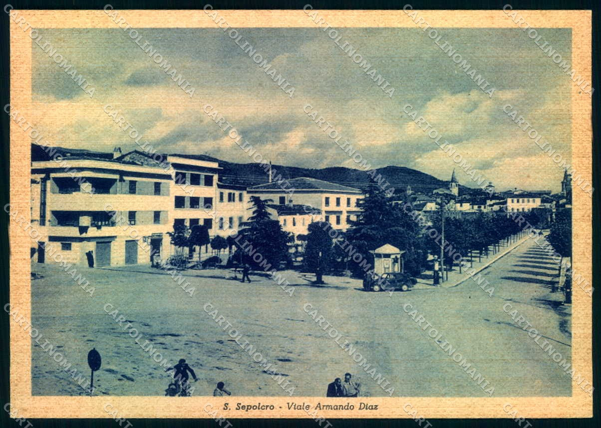Arezzo San Sepolcro Viale Armando Diaz FG cartolina JK0054 – fronte