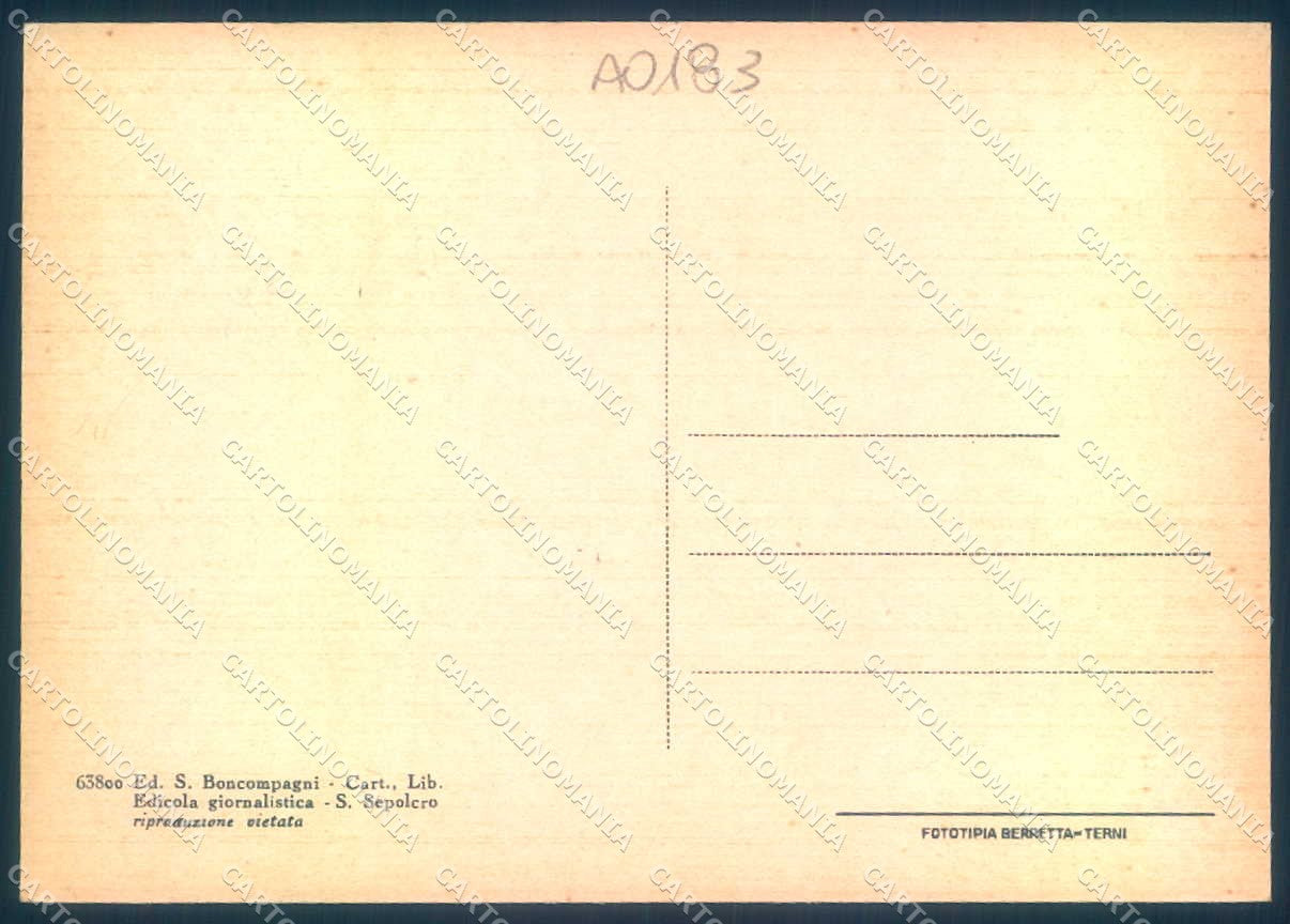 Arezzo San Sepolcro Viale Armando Diaz FG cartolina JK0054 – retro