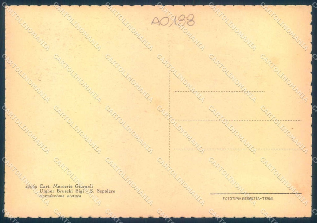 Arezzo San Sepolcro Interno Fortezza FG cartolina JK0055 – retro