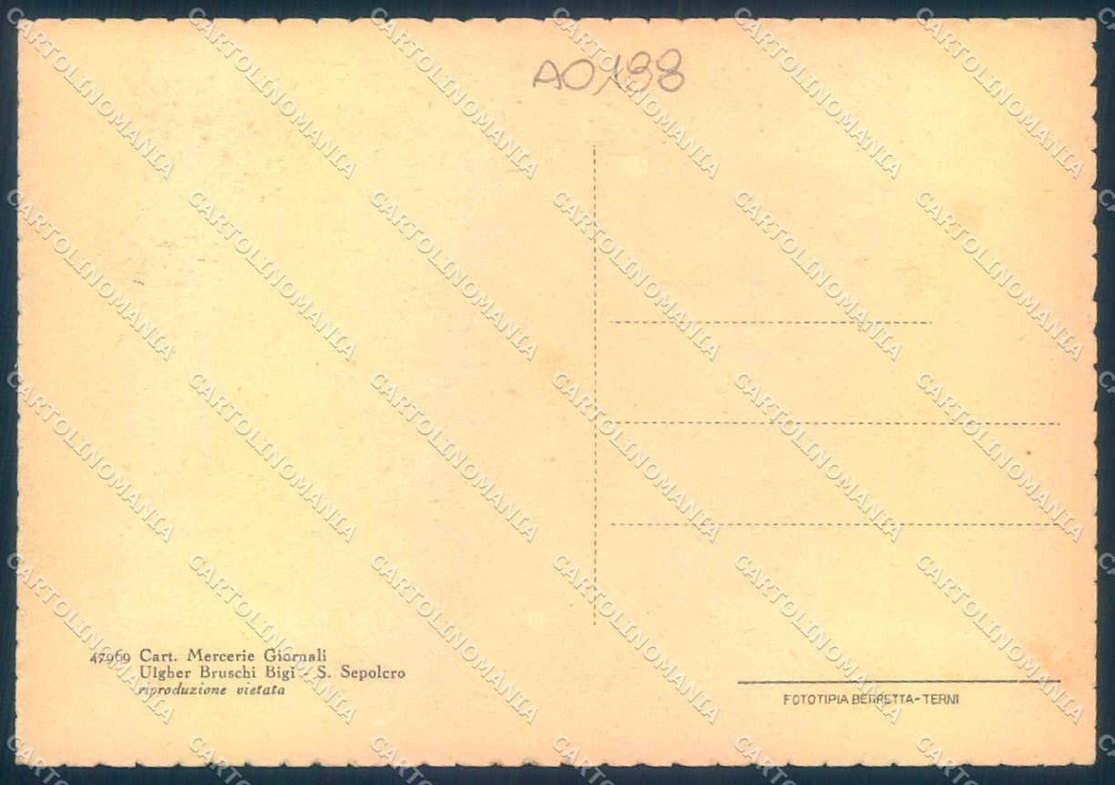 Arezzo San Sepolcro Interno Fortezza FG cartolina JK0055 – retro