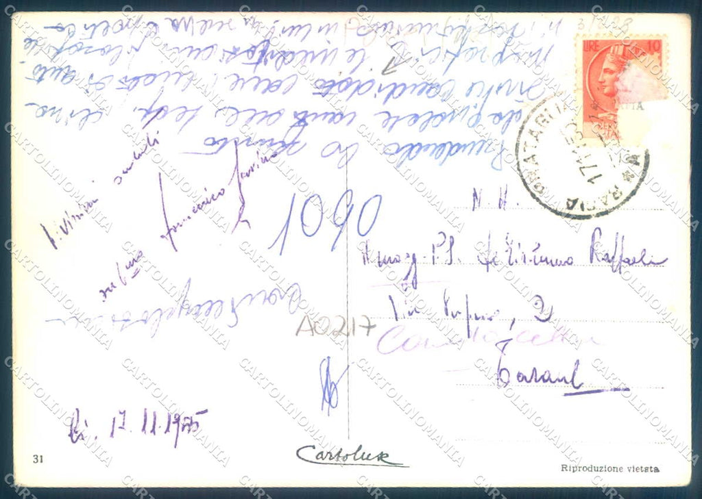 Arezzo Badia Prataglia Foto FG cartolina JK0067 – retro