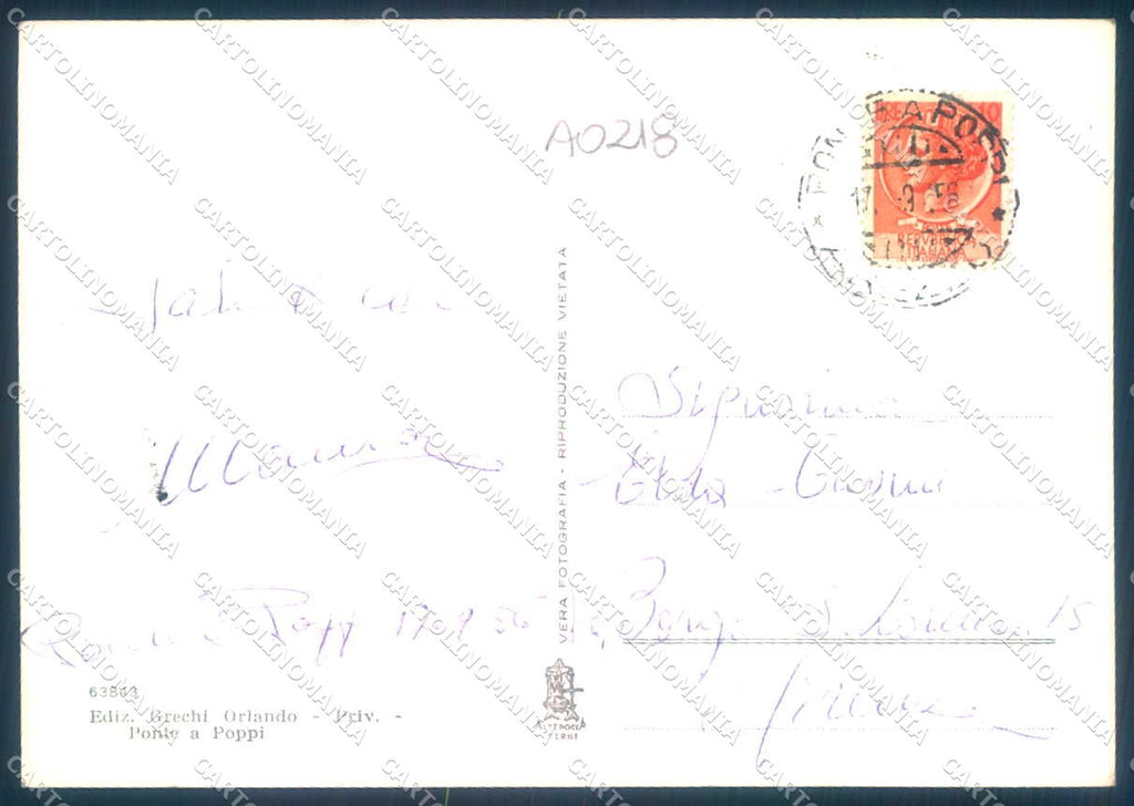 Arezzo Poppi Alterocca 63843 Foto FG cartolina JK0068 – retro