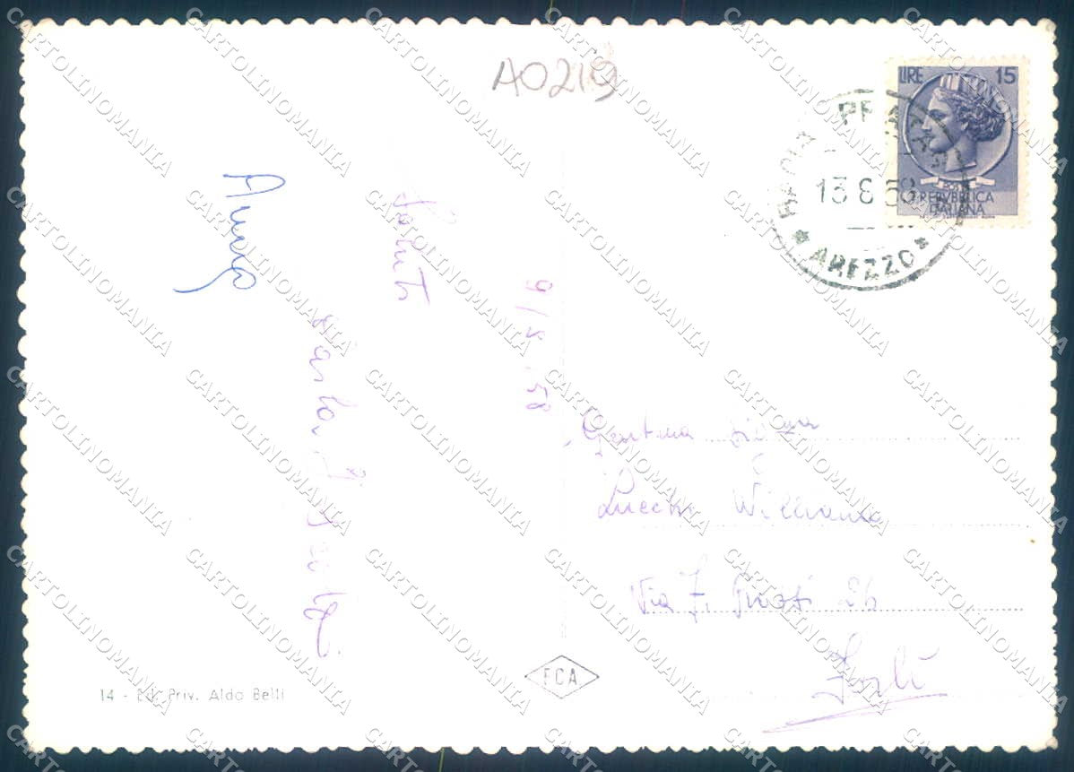 Arezzo Badia Prataglia Foto FG cartolina JK0069 – retro