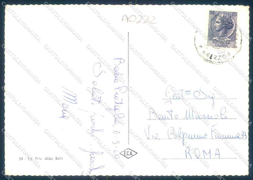 Arezzo Badia Prataglia Foto FG cartolina JK0072 – retro