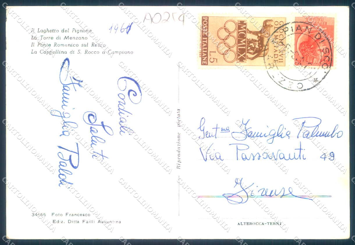 Arezzo Pian di Sco' Alterocca 34166 FG cartolina JK0079 – retro