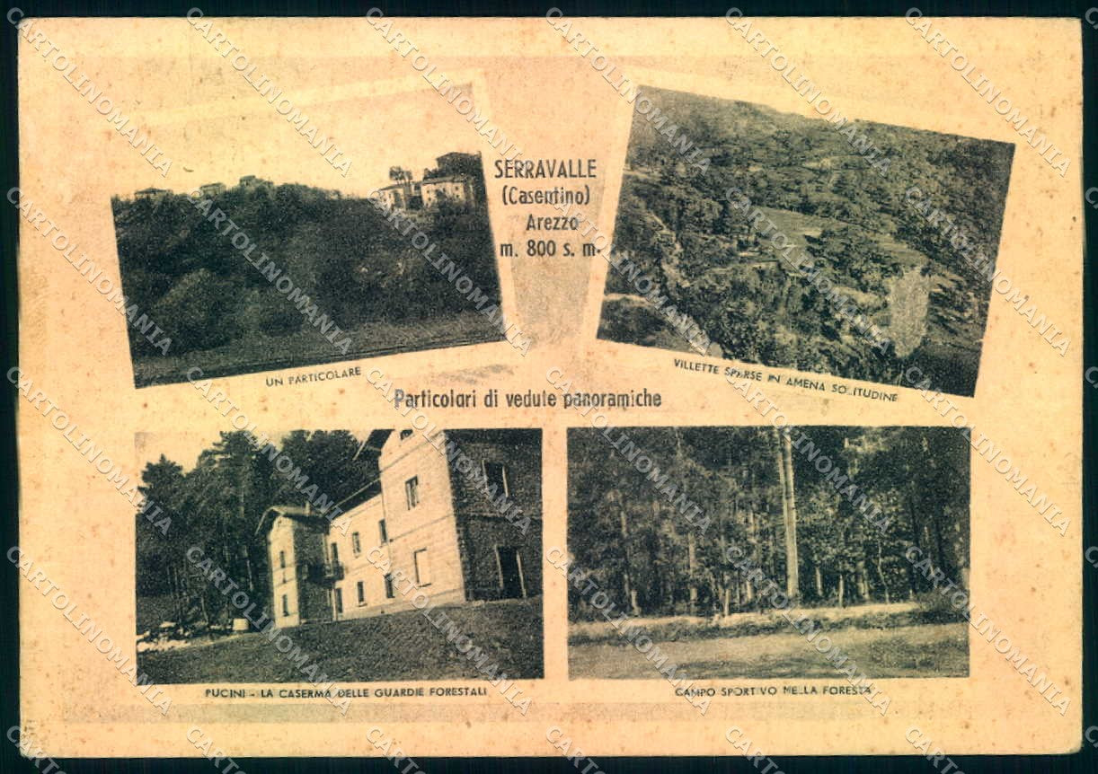Arezzo Casentino Serravalle Caserma Campo Alterocca ABRASA FG cartolina JK0086 – fronte