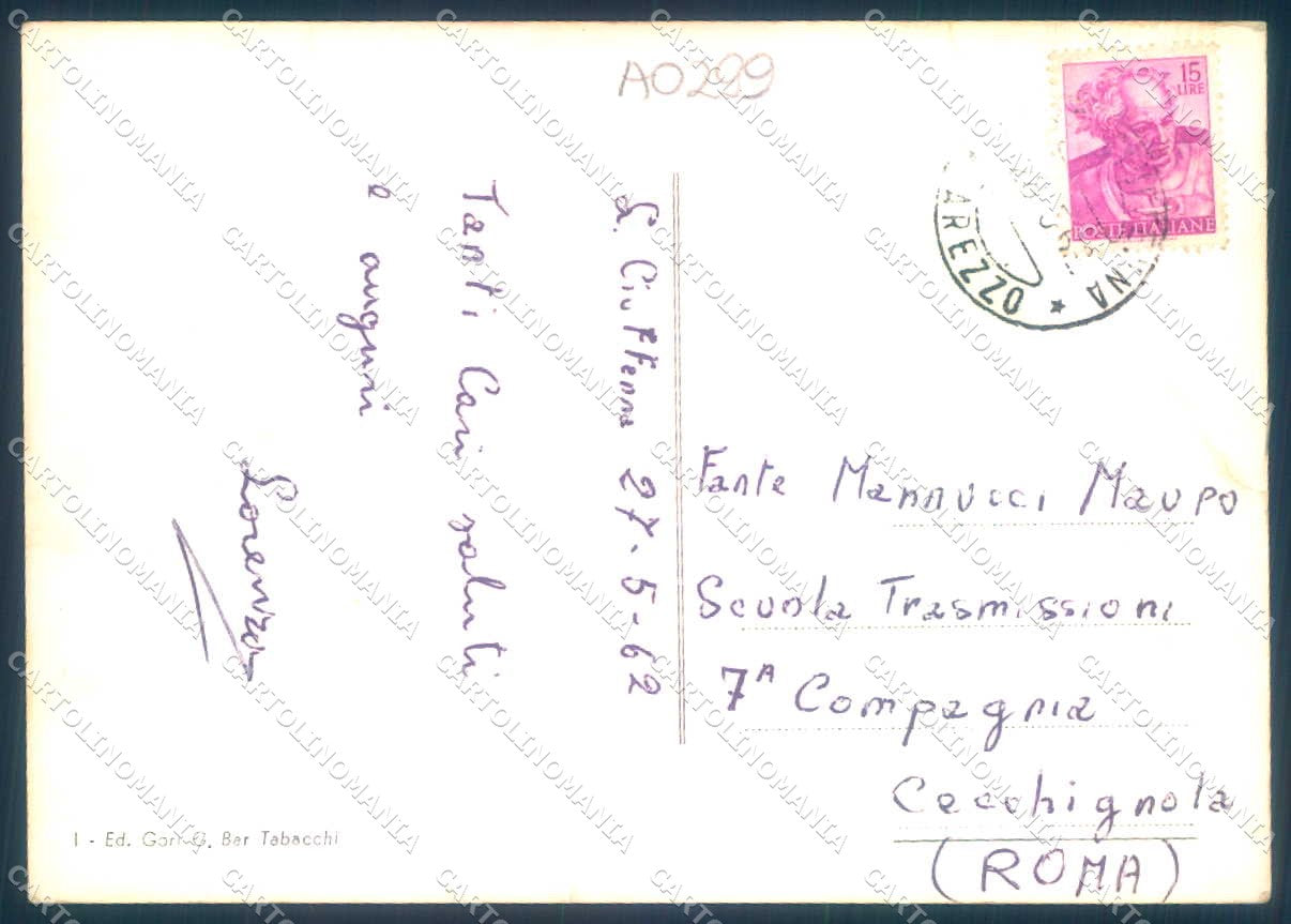 Arezzo Loro Ciuffenna Foto FG cartolina JK0089 – retro