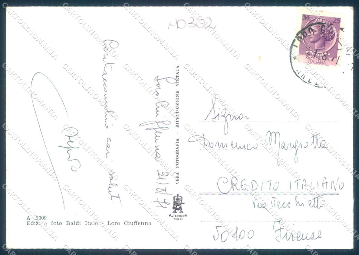 Arezzo Loro Ciuffenna Alterocca 5909 Foto FG cartolina JK0091 – retro