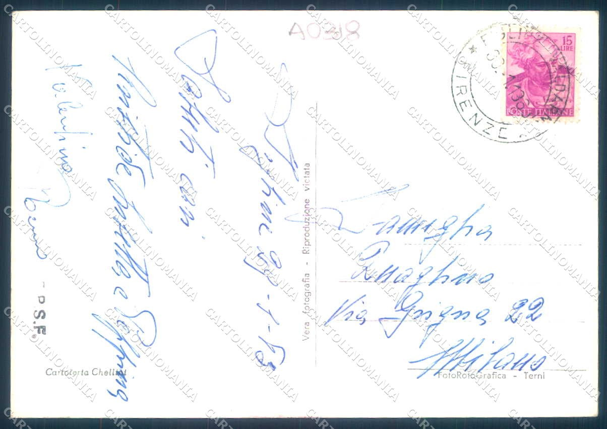 Firenze Figline Valdarno PIEGA ANGOLO Foto FG cartolina JK0097 – retro
