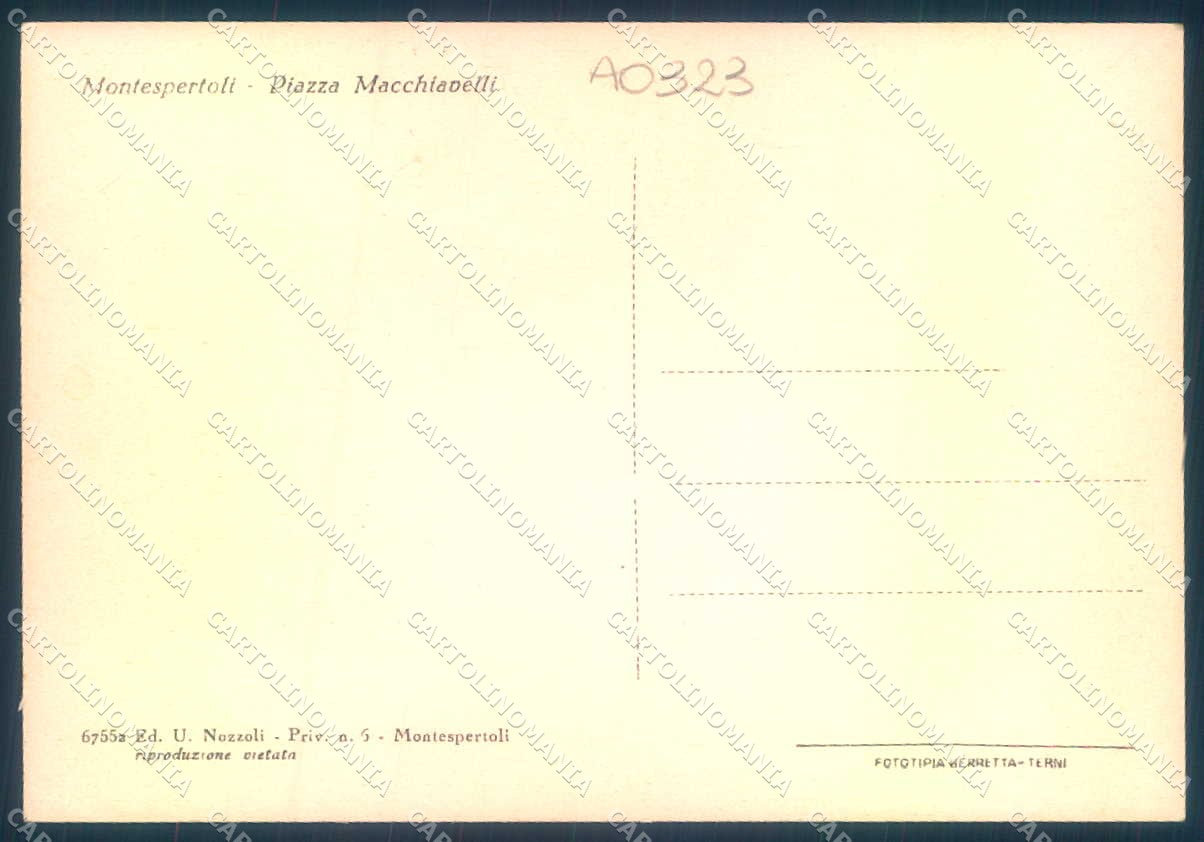Firenze Montespertoli Piazza Macchiavelli FG cartolina JK0100 – retro