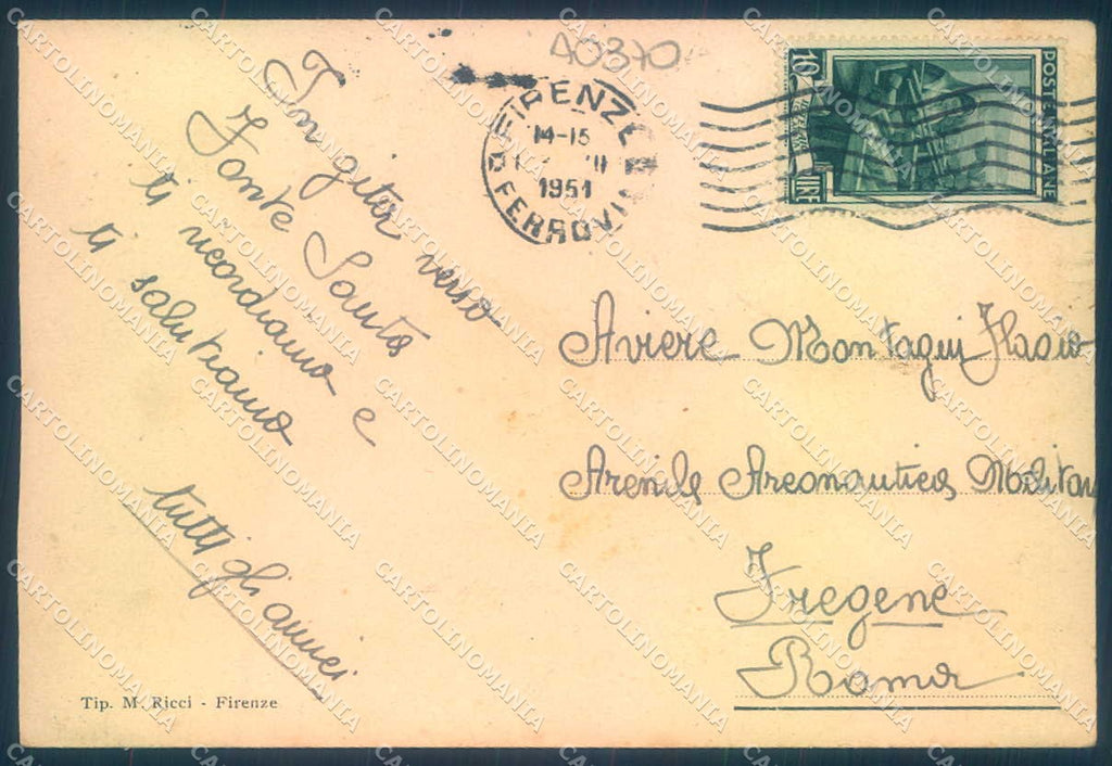 Firenze San Donato in Collina Villini PIEGHINA FG cartolina JK0112 – retro