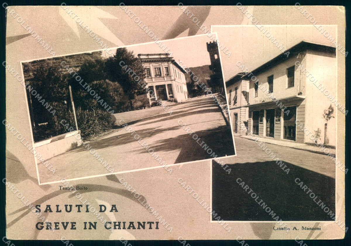 Firenze Greve in Chianti Teatro Boito Cinema saluti da FG cartolina JK0121 – fronte
